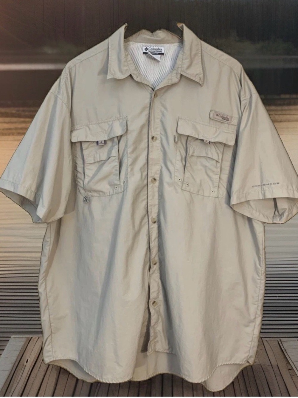 Columbia Sportswear Performance Fishing Gear Bahama II Omni-Shade Shirt Sz XL